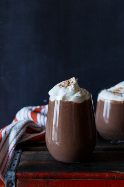 do-not-touch-my-food:  Hot Cocoa Eggnog with Eggnog Whipped Cream