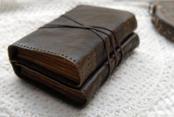 fybookbinding:Double Expression - Rustic Leather Double Journal, (x)