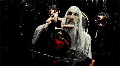 ianmckllen:gif request meme{idgie: LOTR + favorite villain  } → Saruman.&ldquo;He is the chief of my order and the head of the Council. His knowledge is deep, but his pride has grown with it, and he takes ill any meddling. The lore of the Elven-rings,