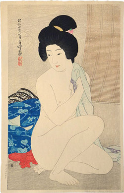 After the Bath, by Hirano Hakuho. From The Female Image: 20th Century Prints of Japanese Beauties.