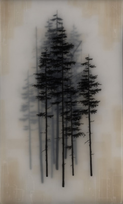 arpeggia:  Drawings using graphite, tape, and resin by Brooks Shane Salzwedel 