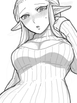 Sasha Licks Her Lips Slightly. “Can’T Help But Love Girls In Sweaters~”
