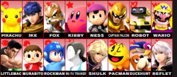 Made my Roster for Smash. Top is returning characters that I was the best with in order. And the bottom are newcomers I can&rsquo;t wait to try out. I&rsquo;m getting hyped for smash~! 