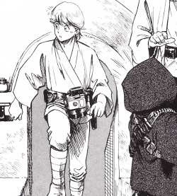 naniyou: madnimrod:   tatooineknights: Let us appreciate how adorable Luke is in the Star Wars manga. Looks like the Lensman comics.   I don’t even know how to react to this. 