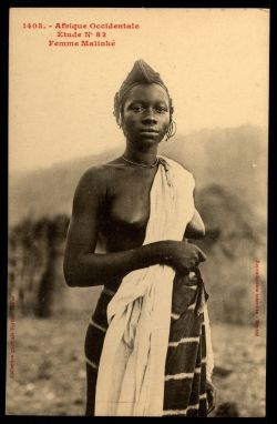 garbospeaks:  African nude vintage postcard. 