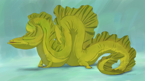 valentina-paz:I made a chonky moray eel dragon because why not