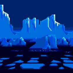 sonichedgeblog: Scenery from Ice Cap Zone from ‘Sonic The Hedgehog 3’ on the SEGA Megadrive.