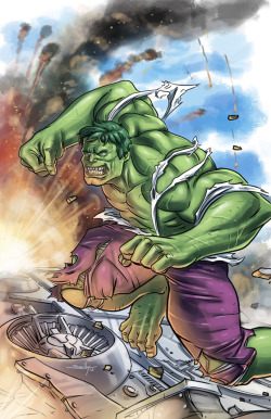 thecyberwolf:  Hulk vs Helicarrier by Sacha