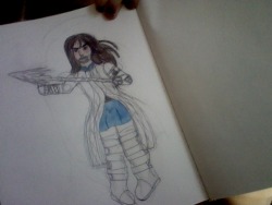 Remember when I said I was going to draw dwarves in a Puella Magi AU? Well&hellip; I started with Kili. (ps:  his pose is the same as the Ultimate Madoka figurine.)