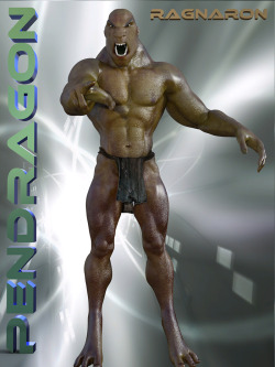 Another new character by PENDRAGON!  Ragnaron is a complete sci-fi/fantasy character for Genesis 3 Male, with  an unique single morph and textures (body and genital). optimized for  Iray render engine. You don&rsquo;t need any other product than Genesis