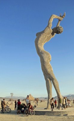 f-l-e-u-r-d-e-l-y-s:    Truth is Beauty by Marco Cochrane  One of the most eye-catching artworks at this year’s Burning Man festival was a 55-feet tall sculpture of a woman in a beautifully elegant pose. Truth is Beauty is the second of three sculptures