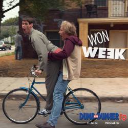 dumbtomovie:  Only won week till Dumb and Dumber To rides into town! Pump the breaks and get your tickets here: http://unvrs.al/DDMTix 
