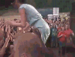 onlylolgifs:  Katy Perry’s first and last attempt at crowd surfing 