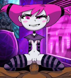 shadbase:  Sexy New Animation Loop by Nevarky feautering Jinx from Teen Titans Go! See it in action on Shadbase! Jinx is 18+ She has a slim body and the Teen Titans GO style is very cartoony with big heads!  &lt; |D&rsquo;&ldquo;&rdquo;