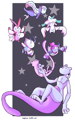 taplaos:  I imagine that the lil psychic pokemon look up to Mewtwo 