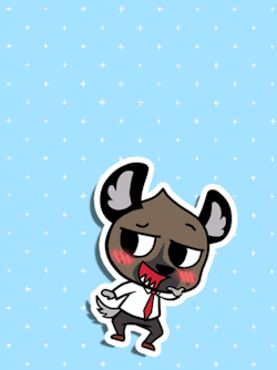 franflis: I just watch Aggretsuko just for fun…. and I never thought loving the show so much &lt;333. Here is the precious hyena boy for you :), because he deserve all the love of the world :D! Eeee~!