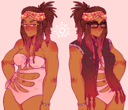 koujakuandthediamonds:  a mink beach babe to go with these two!! mink would ofc be intimidating even in a stylish bathing suit but man once u see her ridiculous tan lines u cant help but smile against ur better judgement a r:c beach babe mink would be