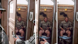 jimbibearfan:  spylizard:  Bored military dudes  want to see some hard côck  interrupt their buddy, who’s spending way too much time in the porta potty. 50sec resolution++  hot masturbáting soldier · nice stiffy · blonde beefy stud · kuwait