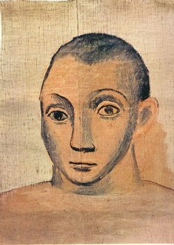 expressionism-art: Self-Portrait by Pablo Picasso Size: 39x30 cmMedium: oil on canvas