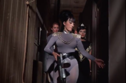 oldshowbiz: Tura Satana appears as “Rabbit” (Leader of Toulouse&rsquo;s Elite Guard) in a 1967 episode of ‘The Girl From U.N.C.L.E.’..