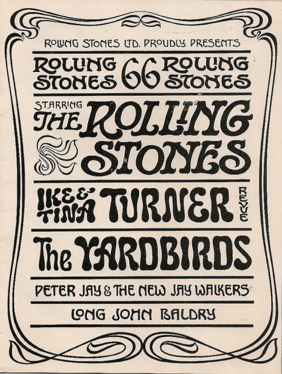 theswinginsixties:  1966 UK Rolling Stones tour programme — with the Ike &amp;