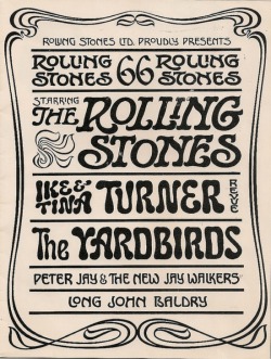Theswinginsixties:  1966 Uk Rolling Stones Tour Programme — With The Ike &Amp;Amp;