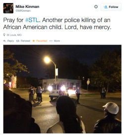 socialjusticekoolaid:  revolutionarykoolaid: HAPPENING NOW (10.9.14): Another young black man, 18-year old Vonderrick Myers, has been killed by a police officer, miles away from Ferguson. St Louis (STL) is turnt the fuck up right now. They literally ran