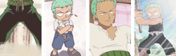 anna-hiwatari:  All outfits Roronoa Zoro wore in One Piece 'till