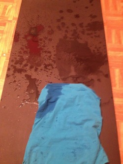 lovessquirters:  i made a mess ;) my very