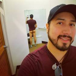 thechroniclesoffs:  Fitting room struggle: when you don’t wear underwear and have to try on pants…. #gayotter #scruff # (at Puyallup, Washington)