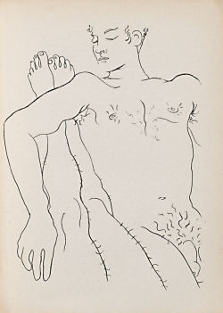 Jean Cocteau, Male Couple (Illustration for Jean Genet’s ‘Querelle de Brest’), 1947. 