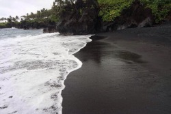 mothurs:  black sand beaches are so beautiful