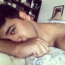 ooku:Rolling around in bed with the AC on :) #gay #desi #instagay #indian #hairy #scruffy