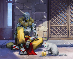 sun-stark:Zen and his little friend.