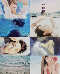 stvrrynight:   ❝ Someday, I will be part of your world.❞  SEND ME AN AU AND I WILL MAKE AN AESTHETIC BASED ON IT WITH OUR MUSES  Little Mermaid AU feat. Ariel!Yua &amp; Prince Eric! @ymdxrys   ❤    