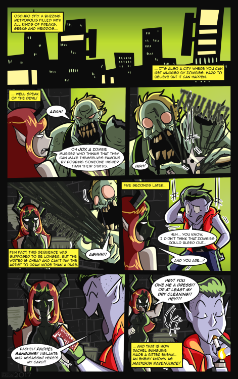 This was commissioned by a buddy of mine who goes by the name Darksidestraxus on deviantART,  and he wanted me to make the first page of his story series called, “Cynical Vampire”.