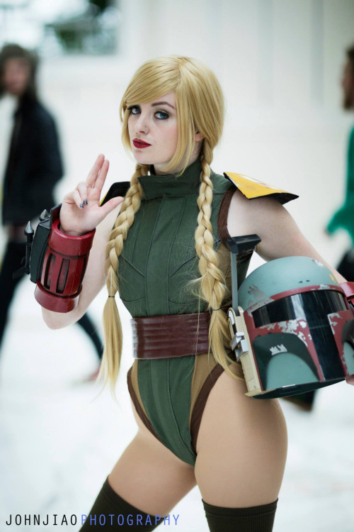 cosplayblog:   Cammy Fett (original character) from Street Fighter / Star Wars   Cosplayer: Bubblesgal0re [TM | TW | FB | ET]  Photographer: John Jiao Photography  