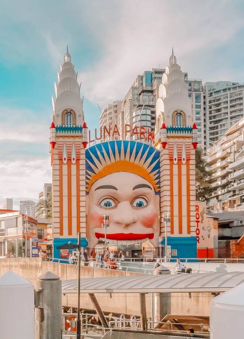 fillielitsa:    Sydney’s Luna Park, a rare surviving Amusement park in the Art Deco style.Opened in 1935 based on the first Luna Park which opened on Coney Island, New York.  