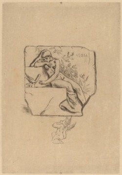 lilit69:  Félicien Rops (1833-1898) …The Sparrow of Lesbie (Le moineau de Lesbie), etching