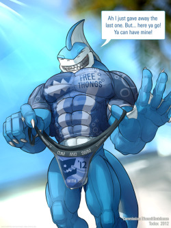Sharkieeeee! He’d also like you have his thong.
