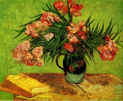 Majolica Jar with Branches of Oleander, 1888, Vincent van Gogh