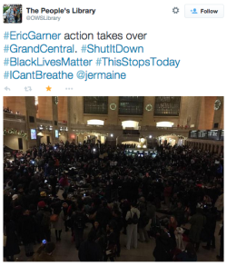 socialjusticekoolaid: Happening Now (12/4/14): Protesters in NYC continue to #ShutItDown, including key arteries of the city, like the Lincoln Tunnel and the Brooklyn Bridge. My respect is infinite. #staywoke #farfromover 
