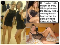 bbcaddictedjessicasglove-orignal:  Annual Black Breeding day is only 8 days away from today, October 7th, 2015.True; Black Breeding should constantly be on going all year long and us women need to make sure we are kept Black Breed for more Black babies