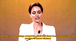 laura-thesedays:  SIGNAL BOOST THIS NEWS! Seriously, how come this isn’t all over tumblr? Angelina Jolie presided over the largest ever global anti-rape summit. She is using her celebrity for good. She is addressing rape in wartime and in conflict zones,