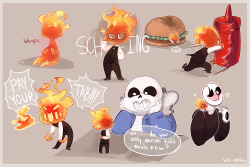 wet-ankles:  Grillby reduced to a spitfirew o o p s