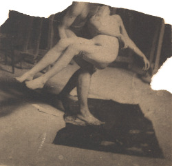 delicieuxchaos:  Circle of Eakins -Thomas Eakins nude, lowering nude female to the floor, Platinum print , 1885 