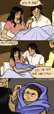 motorcyclle:  motorcyclle:  Really, what’s up with Erens face  Update! the comic is on Deviantart now too!  Click my link to Korra Nation