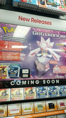 mypokemonranch:  The Diancie event at Gamestop started today, so don’t forget to pick up your free event legendary!