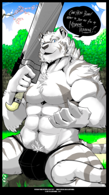 aliensymbol:  New monthly Patreon picture I did, The White Tiger named Mercenary from Grimoire of Zero animated series! I really enjoyed to draw this adorable cutie fluffy beast-man! :)  