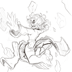 null-max: Drunk rough doodle of Tatsumaki from One Punch Man. finish later maybe I dunno aint fond of it.   &lt; |D’‘‘‘